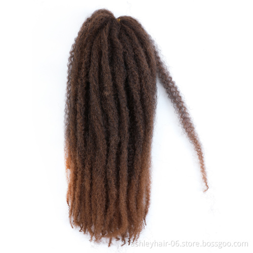Wholesale 18 Inch 113G Synthetic Twist Afro Marley Braid Crochet For Hair Extension